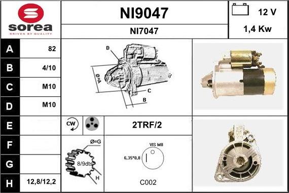 SNRA NI9047 - Motorino d'avviamento autozon.pro