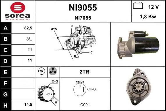 SNRA NI9055 - Motorino d'avviamento autozon.pro