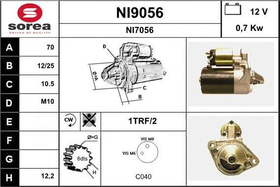 SNRA NI9056 - Motorino d'avviamento autozon.pro