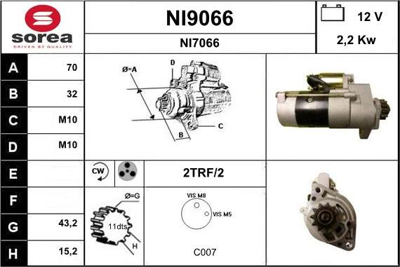 SNRA NI9066 - Motorino d'avviamento autozon.pro