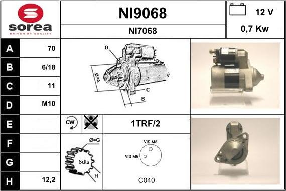 SNRA NI9068 - Motorino d'avviamento autozon.pro