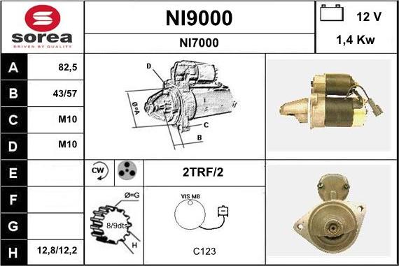 SNRA NI9000 - Motorino d'avviamento autozon.pro