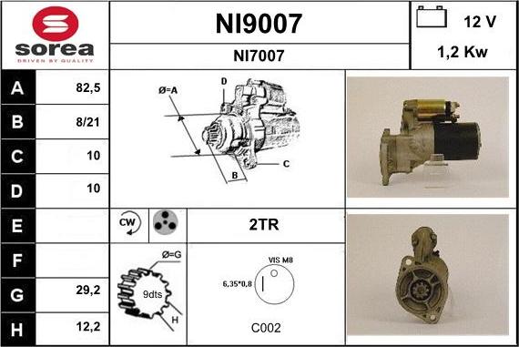 SNRA NI9007 - Motorino d'avviamento autozon.pro