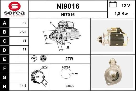 SNRA NI9016 - Motorino d'avviamento autozon.pro