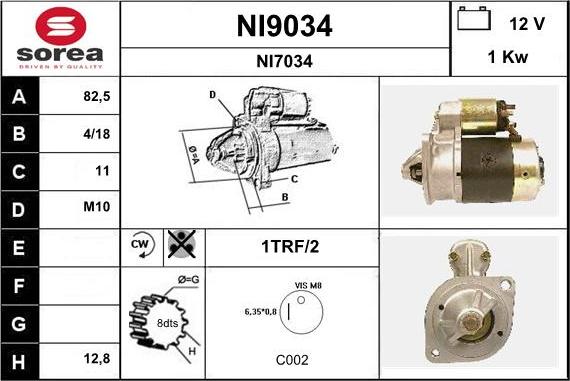 SNRA NI9034 - Motorino d'avviamento autozon.pro