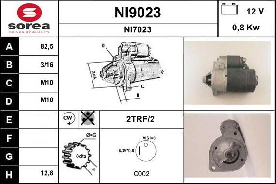 SNRA NI9023 - Motorino d'avviamento autozon.pro