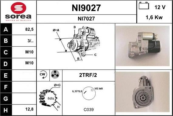 SNRA NI9027 - Motorino d'avviamento autozon.pro