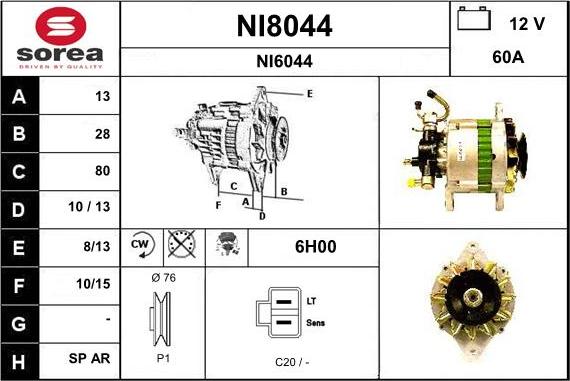 SNRA NI8044 - Alternatore autozon.pro