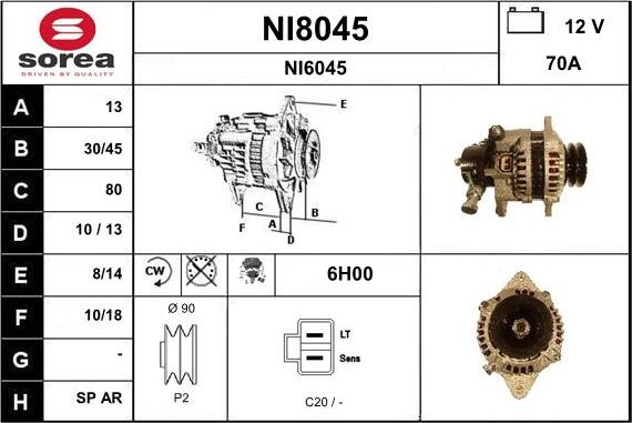 SNRA NI8045 - Alternatore autozon.pro