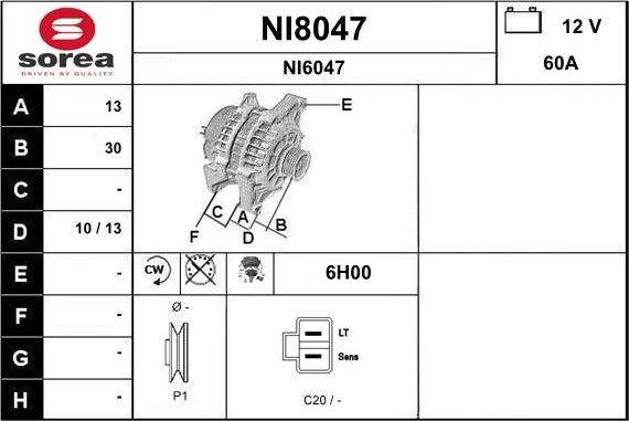 SNRA NI8047 - Alternatore autozon.pro