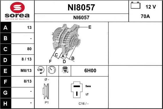 SNRA NI8057 - Alternatore autozon.pro