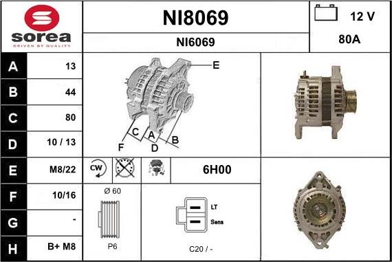 SNRA NI8069 - Alternatore autozon.pro