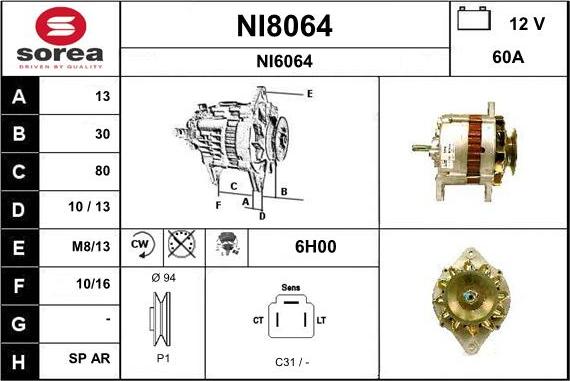 SNRA NI8064 - Alternatore autozon.pro