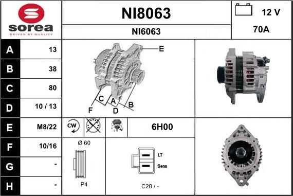 SNRA NI8063 - Alternatore autozon.pro