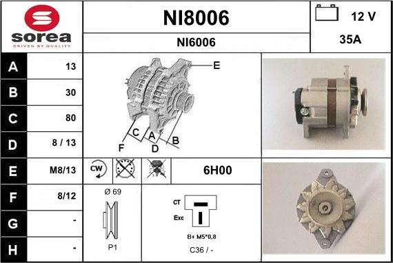 SNRA NI8006 - Alternatore autozon.pro