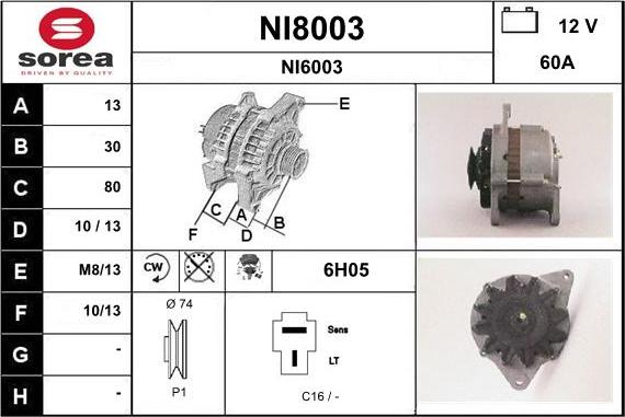 SNRA NI8003 - Alternatore autozon.pro