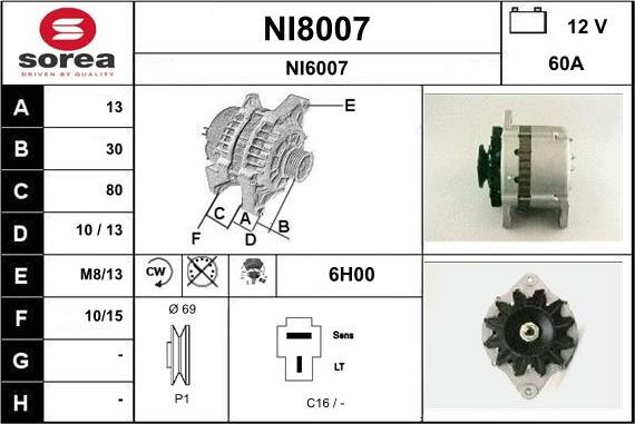 SNRA NI8007 - Alternatore autozon.pro