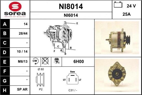 SNRA NI8014 - Alternatore autozon.pro