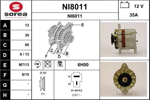 SNRA NI8011 - Alternatore autozon.pro