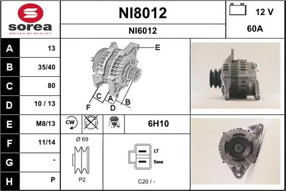 SNRA NI8012 - Alternatore autozon.pro