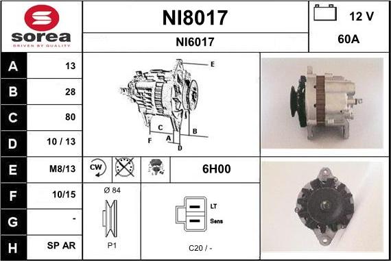 SNRA NI8017 - Alternatore autozon.pro