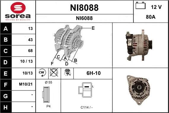 SNRA NI8088 - Alternatore autozon.pro