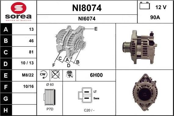 SNRA NI8074 - Alternatore autozon.pro