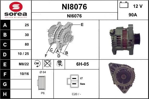 SNRA NI8076 - Alternatore autozon.pro