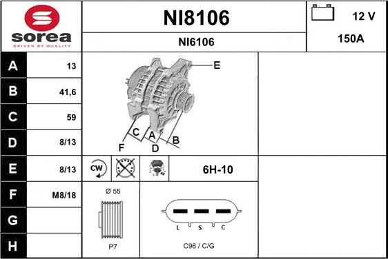 SNRA NI8106 - Alternatore autozon.pro