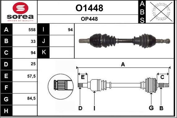 SNRA O1448 - Albero motore / Semiasse autozon.pro