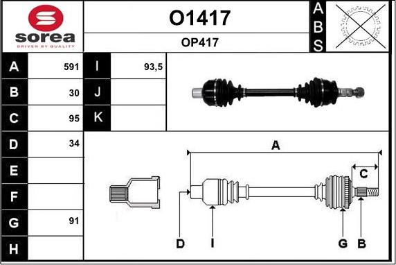 SNRA O1417 - Albero motore / Semiasse autozon.pro