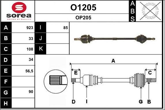 SNRA O1205 - Albero motore / Semiasse autozon.pro