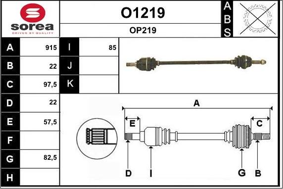 SNRA O1219 - Albero motore / Semiasse autozon.pro