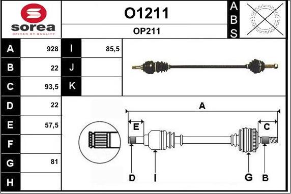 SNRA O1211 - Albero motore / Semiasse autozon.pro