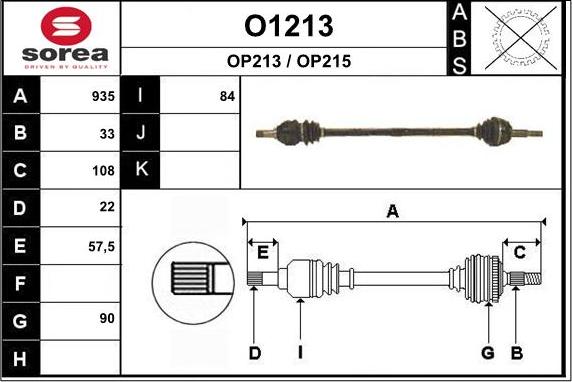 SNRA O1213 - Albero motore / Semiasse autozon.pro