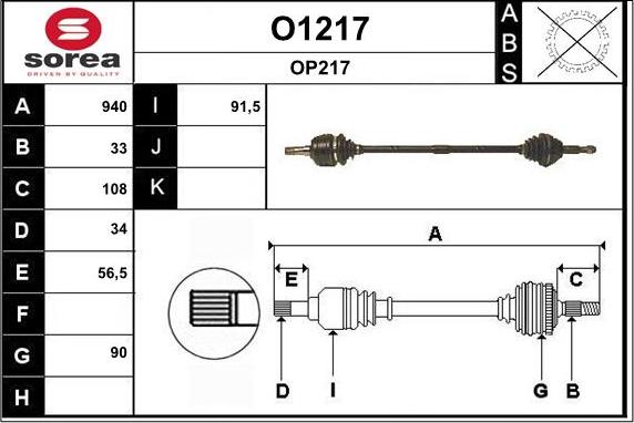 SNRA O1217 - Albero motore / Semiasse autozon.pro