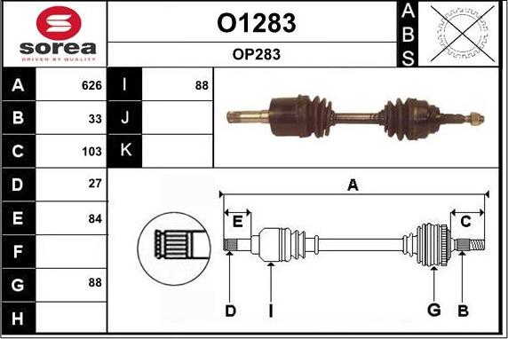 SNRA O1283 - Albero motore / Semiasse autozon.pro