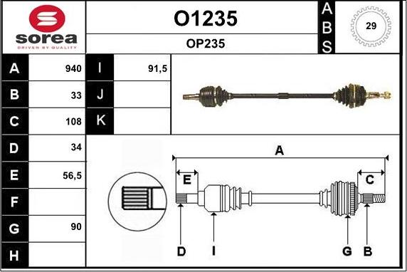 SNRA O1235 - Albero motore / Semiasse autozon.pro