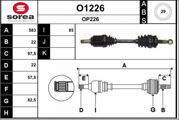 SNRA O1226 - Albero motore / Semiasse autozon.pro