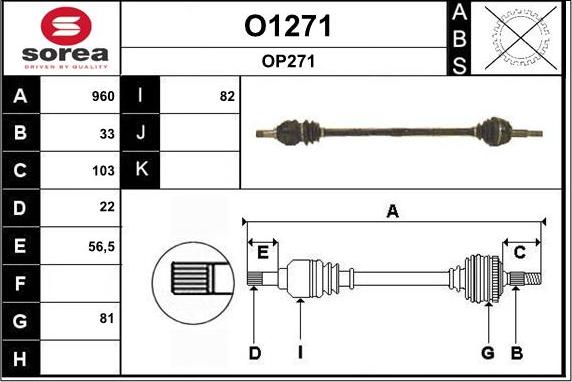 SNRA O1271 - Albero motore / Semiasse autozon.pro