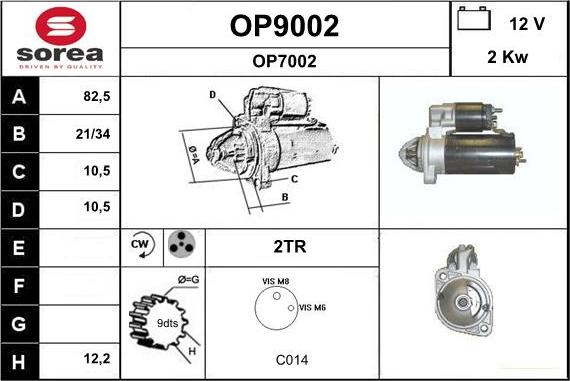 SNRA OP9002 - Motorino d'avviamento autozon.pro