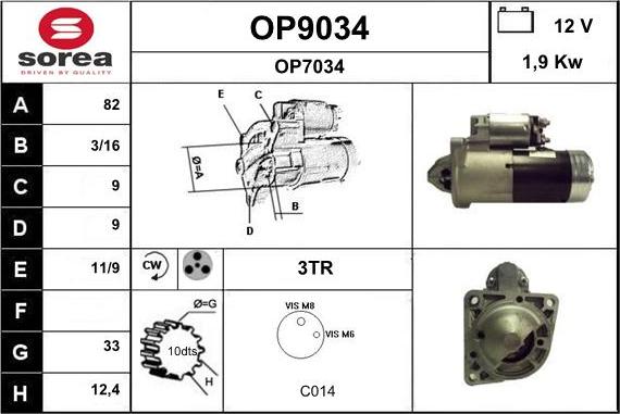 SNRA OP9034 - Motorino d'avviamento autozon.pro