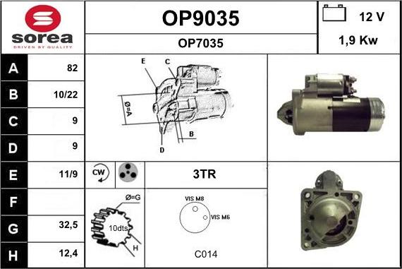 SNRA OP9035 - Motorino d'avviamento autozon.pro