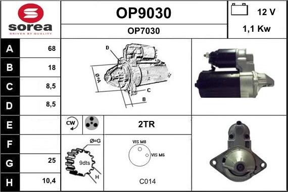 SNRA OP9030 - Motorino d'avviamento autozon.pro