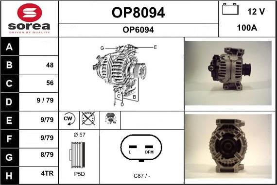 SNRA OP8094 - Alternatore autozon.pro