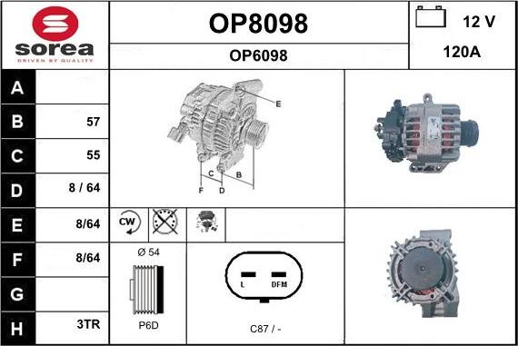 SNRA OP8098 - Alternatore autozon.pro