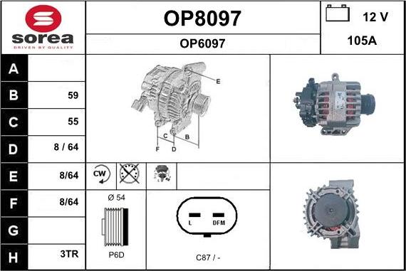 SNRA OP8097 - Alternatore autozon.pro