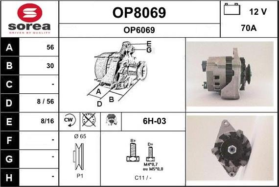 SNRA OP8069 - Alternatore autozon.pro