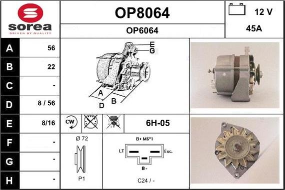 SNRA OP8064 - Alternatore autozon.pro