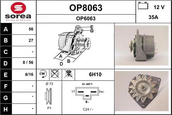 SNRA OP8063 - Alternatore autozon.pro